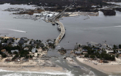 An aerial view of the damage around Atlantic City, New Jersey is seen in the aftermath of Hurricane Sandy. (Doug Mills/Getty Images)