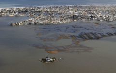 An aerial view of the damage around Seaside Heights, New Jersey is seen in the aftermath of Hurricane Sandy. (Doug Mills/Getty Images)